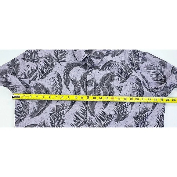 Travis Mathew Size XL Men Pale Purple Floral Embroidered Logo Short Sleeve Shirt - Picture 3 of 12